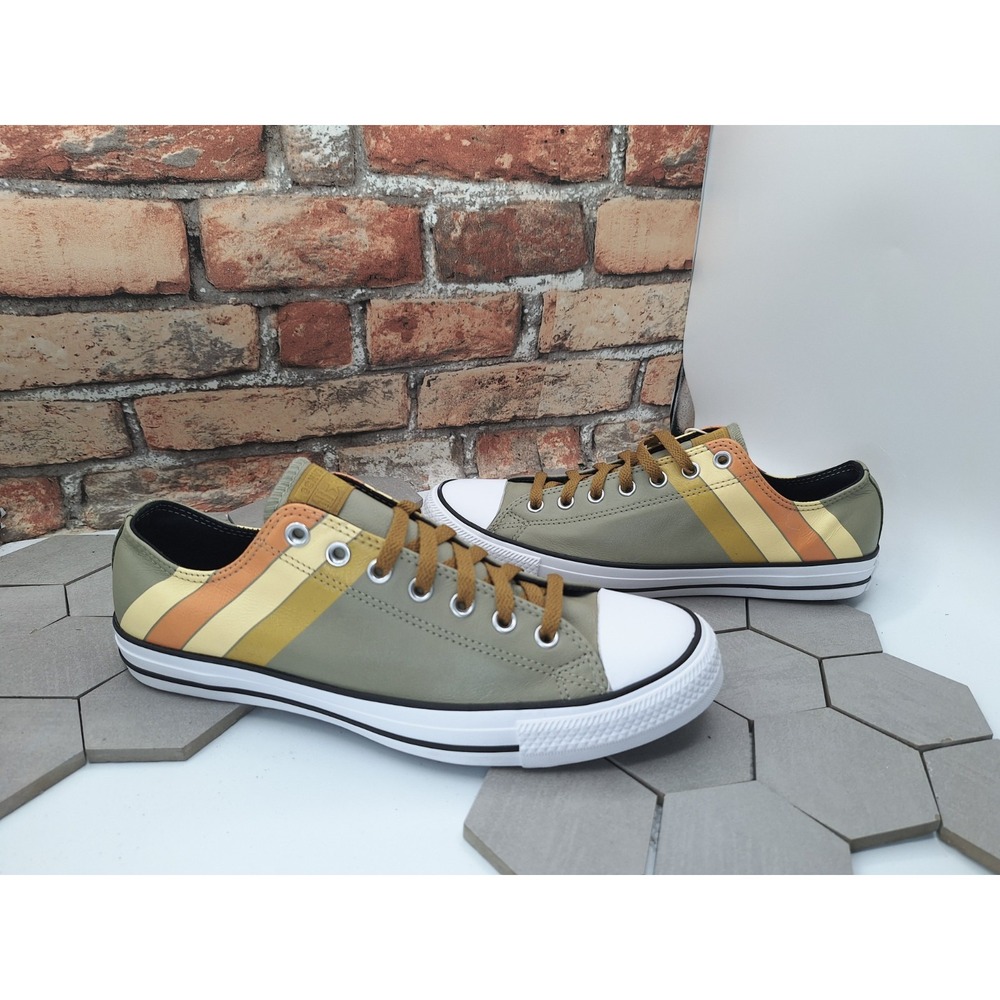 Converse All Star OX Retro 70s Stripe Low Sneakers Olive Green Men's 10.5 Rare